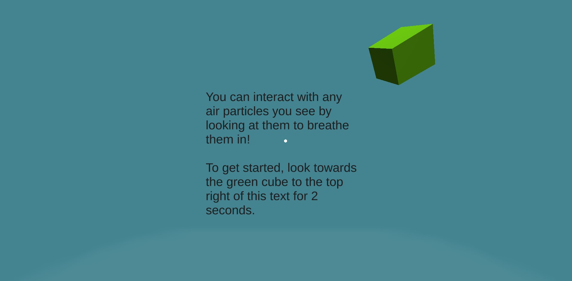 Screenshot of the WebVR experience